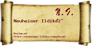 Neuheiser Ildikó névjegykártya